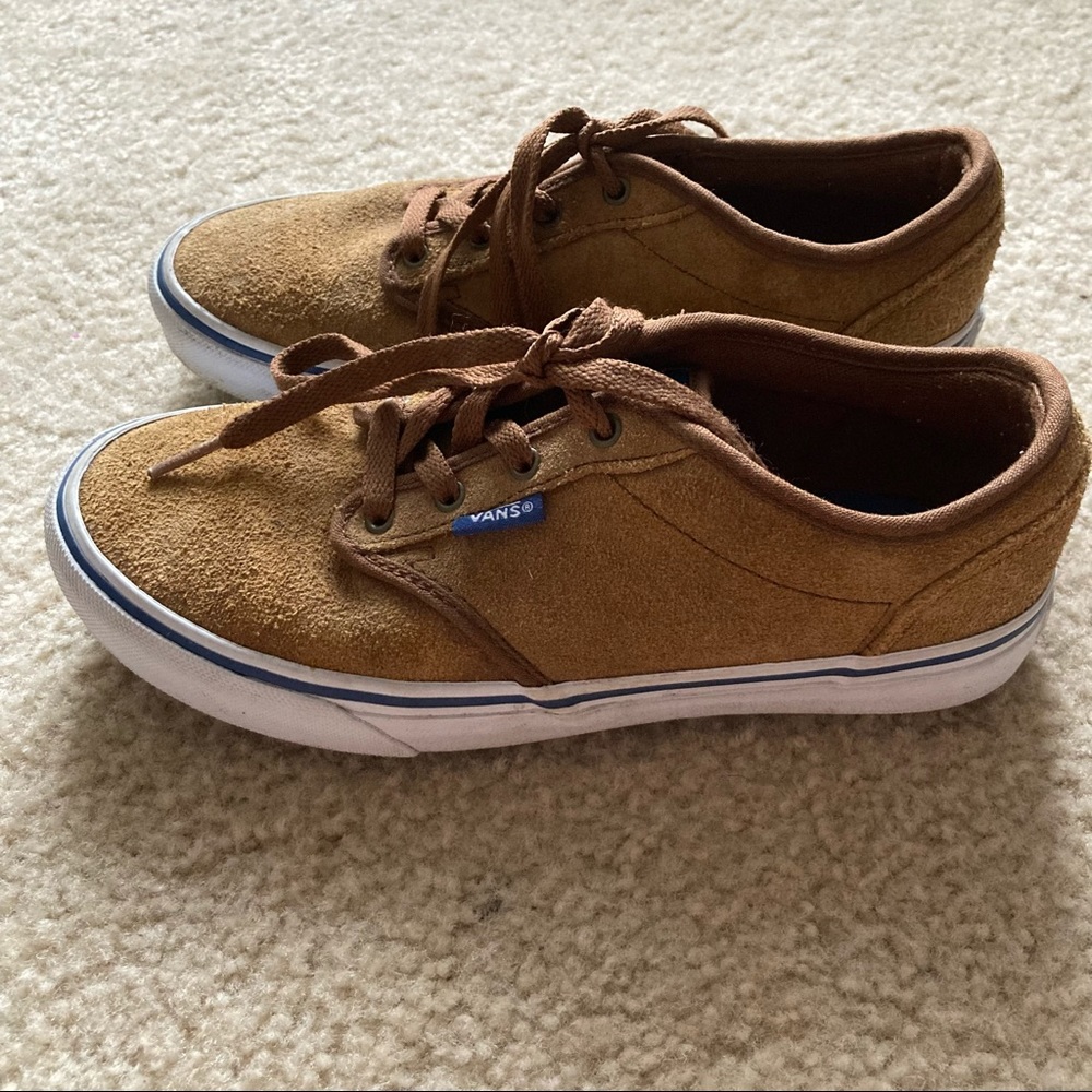 Kids Vans size 5 suede light brown